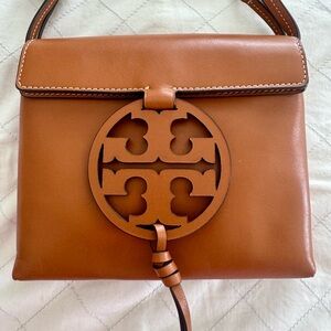 Tory Burch Aged Camello Leather Miller Crossbody